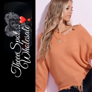 Pre-Order...🧣Fall Fashion🧣Raw Hem Sweater